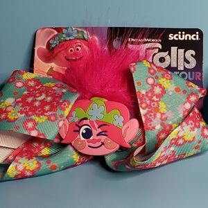 2 Scunci Trolls Bow Clips
